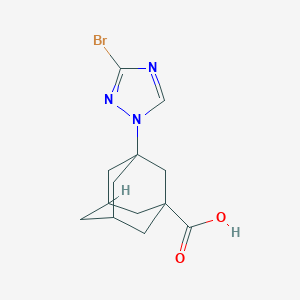 molecular formula C13H16BrN3O2 B359170 3-(3-Bromo-1H-1,2,4-triazol-1-yl)adamantane-1-carboxylic acid CAS No. 676348-39-3