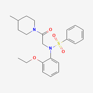 N-(2-ethoxyphenyl)-N-[2-(4-methylpiperidin-1-yl)-2-oxoethyl]benzenesulfonamide