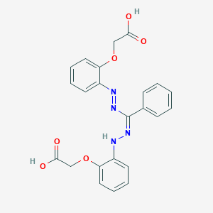 molecular formula C23H20N4O6 B3591748 (2-{2-[{[2-(carboxymethoxy)phenyl]diazenyl}(phenyl)methylene]hydrazino}phenoxy)acetic acid 