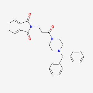 2-{3-[4-(diphenylmethyl)piperazin-1-yl]-3-oxopropyl}-1H-isoindole-1,3(2H)-dione