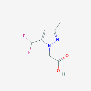 molecular formula C7H8F2N2O2 B359176 [5-(difluoromethyl)-3-methyl-1H-pyrazol-1-yl]acetic acid CAS No. 512809-86-8