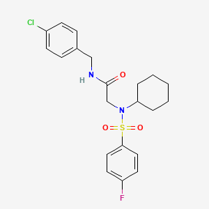 N~1~-(4-chlorobenzyl)-N~2~-cyclohexyl-N~2~-[(4-fluorophenyl)sulfonyl]glycinamide