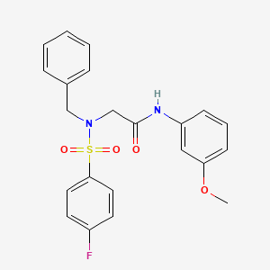 2-[benzyl-(4-fluorophenyl)sulfonylamino]-N-(3-methoxyphenyl)acetamide