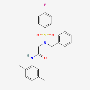 2-[benzyl-(4-fluorophenyl)sulfonylamino]-N-(2,5-dimethylphenyl)acetamide