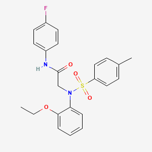 N~2~-(2-ethoxyphenyl)-N~1~-(4-fluorophenyl)-N~2~-[(4-methylphenyl)sulfonyl]glycinamide