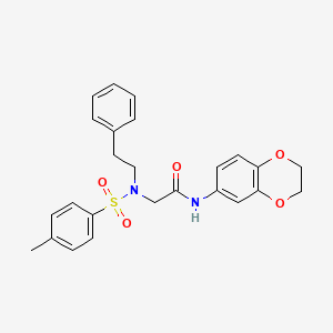 N-(2,3-DIHYDRO-1,4-BENZODIOXIN-6-YL)-2-[N-(2-PHENYLETHYL)4-METHYLBENZENESULFONAMIDO]ACETAMIDE