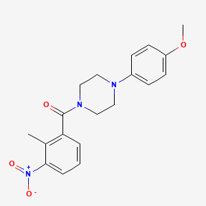 molecular formula C19H21N3O4 B3591826 1-(4-methoxyphenyl)-4-(2-methyl-3-nitrobenzoyl)piperazine 