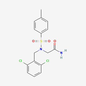 2-[(2,6-Dichlorophenyl)methyl-(4-methylphenyl)sulfonylamino]acetamide