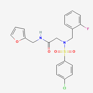 2-{N-[(2-FLUOROPHENYL)METHYL]4-CHLOROBENZENESULFONAMIDO}-N-[(FURAN-2-YL)METHYL]ACETAMIDE