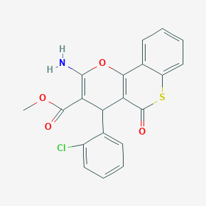 molecular formula C20H14ClNO4S B359186 methyl 2-amino-4-(2-chlorophenyl)-5-oxo-4H,5H-thiochromeno[4,3-b]pyran-3-carboxylate CAS No. 939894-13-0