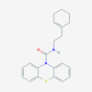 molecular formula C21H22N2OS B3591871 N-[2-(cyclohex-1-en-1-yl)ethyl]-10H-phenothiazine-10-carboxamide 