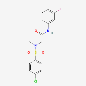 N~2~-[(4-chlorophenyl)sulfonyl]-N-(3-fluorophenyl)-N~2~-methylglycinamide