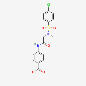 molecular formula C17H17ClN2O5S B3591885 methyl 4-({N-[(4-chlorophenyl)sulfonyl]-N-methylglycyl}amino)benzoate 