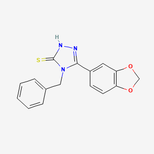 5-(1,3-benzodioxol-5-yl)-4-benzyl-4H-1,2,4-triazole-3-thiol