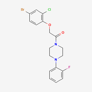 molecular formula C18H17BrClFN2O2 B3591894 2-(4-Bromo-2-chlorophenoxy)-1-[4-(2-fluorophenyl)piperazin-1-yl]ethanone 