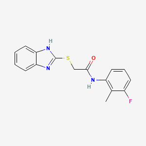 2-(1H-benzimidazol-2-ylsulfanyl)-N-(3-fluoro-2-methylphenyl)acetamide