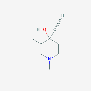 molecular formula C9H15NO B3591913 4-Ethynyl-1,3-dimethylpiperidin-4-ol 