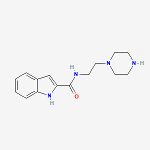 molecular formula C15H20N4O B3591921 N-[2-(piperazin-1-yl)ethyl]-1H-indole-2-carboxamide 