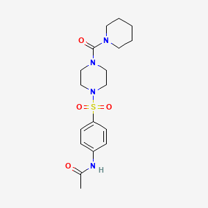 N-(4-{[4-(1-piperidinylcarbonyl)-1-piperazinyl]sulfonyl}phenyl)acetamide