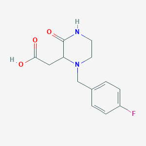 molecular formula C13H15FN2O3 B359196 [1-(4-Fluorobenzyl)-3-oxo-2-piperazinyl]acetic acid CAS No. 1033600-10-0