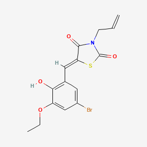 molecular formula C15H14BrNO4S B3591963 3-allyl-5-(5-bromo-3-ethoxy-2-hydroxybenzylidene)-1,3-thiazolidine-2,4-dione 