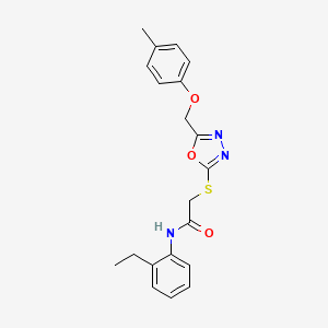 N-(2-ethylphenyl)-2-({5-[(4-methylphenoxy)methyl]-1,3,4-oxadiazol-2-yl}sulfanyl)acetamide