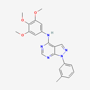 molecular formula C21H21N5O3 B3592039 1-(3-methylphenyl)-N-(3,4,5-trimethoxyphenyl)-1H-pyrazolo[3,4-d]pyrimidin-4-amine 