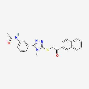 N-[3-(4-methyl-5-{[2-(2-naphthyl)-2-oxoethyl]thio}-4H-1,2,4-triazol-3-yl)phenyl]acetamide