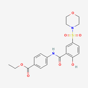 ethyl 4-{[2-hydroxy-5-(4-morpholinylsulfonyl)benzoyl]amino}benzoate