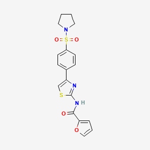 N-{4-[4-(1-pyrrolidinylsulfonyl)phenyl]-1,3-thiazol-2-yl}-2-furamide