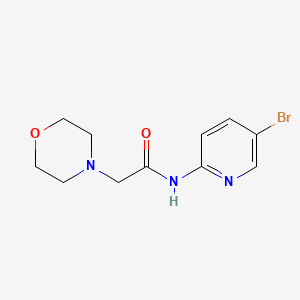 molecular formula C11H14BrN3O2 B3592095 N-(5-bromo-2-pyridinyl)-2-(4-morpholinyl)acetamide 