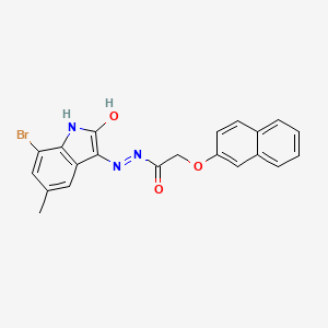 N'-(7-bromo-5-methyl-2-oxo-1,2-dihydro-3H-indol-3-ylidene)-2-(2-naphthyloxy)acetohydrazide