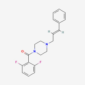 molecular formula C20H20F2N2O B3592113 1-(2,6-DIFLUOROBENZOYL)-4-[(2E)-3-PHENYLPROP-2-EN-1-YL]PIPERAZINE 