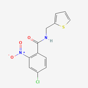 molecular formula C12H9ClN2O3S B3592121 4-chloro-2-nitro-N-(thiophen-2-ylmethyl)benzamide 