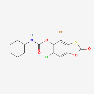 4-BROMO-6-CHLORO-2-OXO-2H-1,3-BENZOXATHIOL-5-YL N-CYCLOHEXYLCARBAMATE