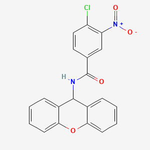 molecular formula C20H13ClN2O4 B3592152 4-CHLORO-3-NITRO-N~1~-(9H-XANTHEN-9-YL)BENZAMIDE 