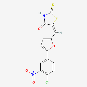 5-{[5-(4-chloro-3-nitrophenyl)-2-furyl]methylene}-2-thioxo-1,3-thiazolidin-4-one