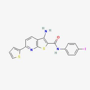 3-amino-N-(4-iodophenyl)-6-(thiophen-2-yl)thieno[2,3-b]pyridine-2-carboxamide