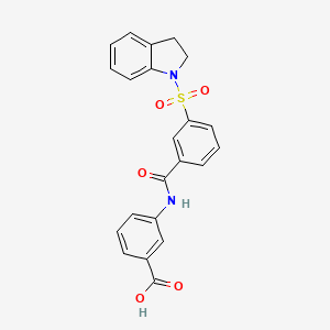 3-{[3-(2,3-dihydro-1H-indol-1-ylsulfonyl)benzoyl]amino}benzoic acid