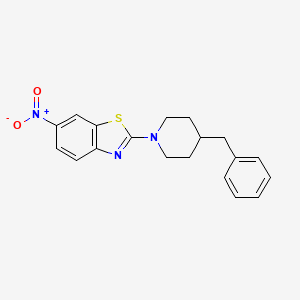 molecular formula C19H19N3O2S B3592280 2-(4-Benzylpiperidin-1-yl)-6-nitro-1,3-benzothiazole 