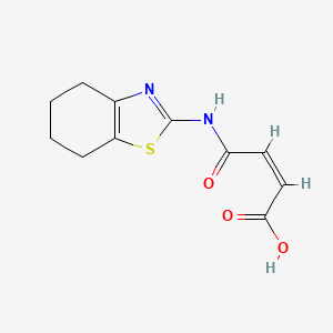 molecular formula C11H12N2O3S B3592342 4-oxo-4-(4,5,6,7-tetrahydro-1,3-benzothiazol-2-ylamino)-2-butenoic acid 