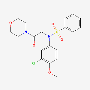 N-(3-chloro-4-methoxyphenyl)-N-[2-(morpholin-4-yl)-2-oxoethyl]benzenesulfonamide