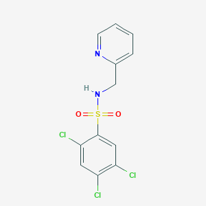 molecular formula C12H9Cl3N2O2S B3592357 2,4,5-trichloro-N-(pyridin-2-ylmethyl)benzenesulfonamide CAS No. 6383-51-3