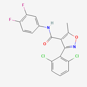 3-(2,6-dichlorophenyl)-N-(3,4-difluorophenyl)-5-methyl-1,2-oxazole-4-carboxamide