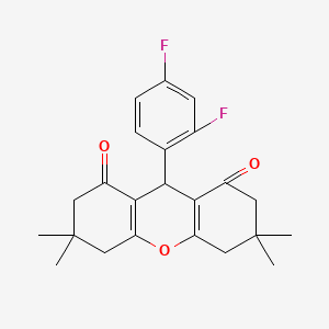 molecular formula C23H24F2O3 B3592408 9-(2,4-DIFLUOROPHENYL)-3,3,6,6-TETRAMETHYL-2,3,4,5,6,7,8,9-OCTAHYDRO-1H-XANTHENE-1,8-DIONE 