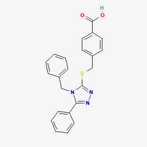 4-{[(4-benzyl-5-phenyl-4H-1,2,4-triazol-3-yl)thio]methyl}benzoic acid