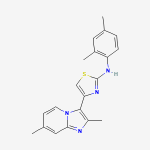 4-(2,7-dimethylimidazo[1,2-a]pyridin-3-yl)-N-(2,4-dimethylphenyl)-1,3-thiazol-2-amine