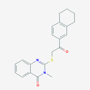 molecular formula C21H20N2O2S B3592450 3-methyl-2-{[2-oxo-2-(5,6,7,8-tetrahydro-2-naphthalenyl)ethyl]thio}-4(3H)-quinazolinone CAS No. 299919-93-0