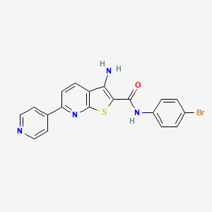 3-amino-N-(4-bromophenyl)-6-pyridin-4-ylthieno[2,3-b]pyridine-2-carboxamide