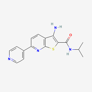 3-amino-N-propan-2-yl-6-pyridin-4-ylthieno[2,3-b]pyridine-2-carboxamide